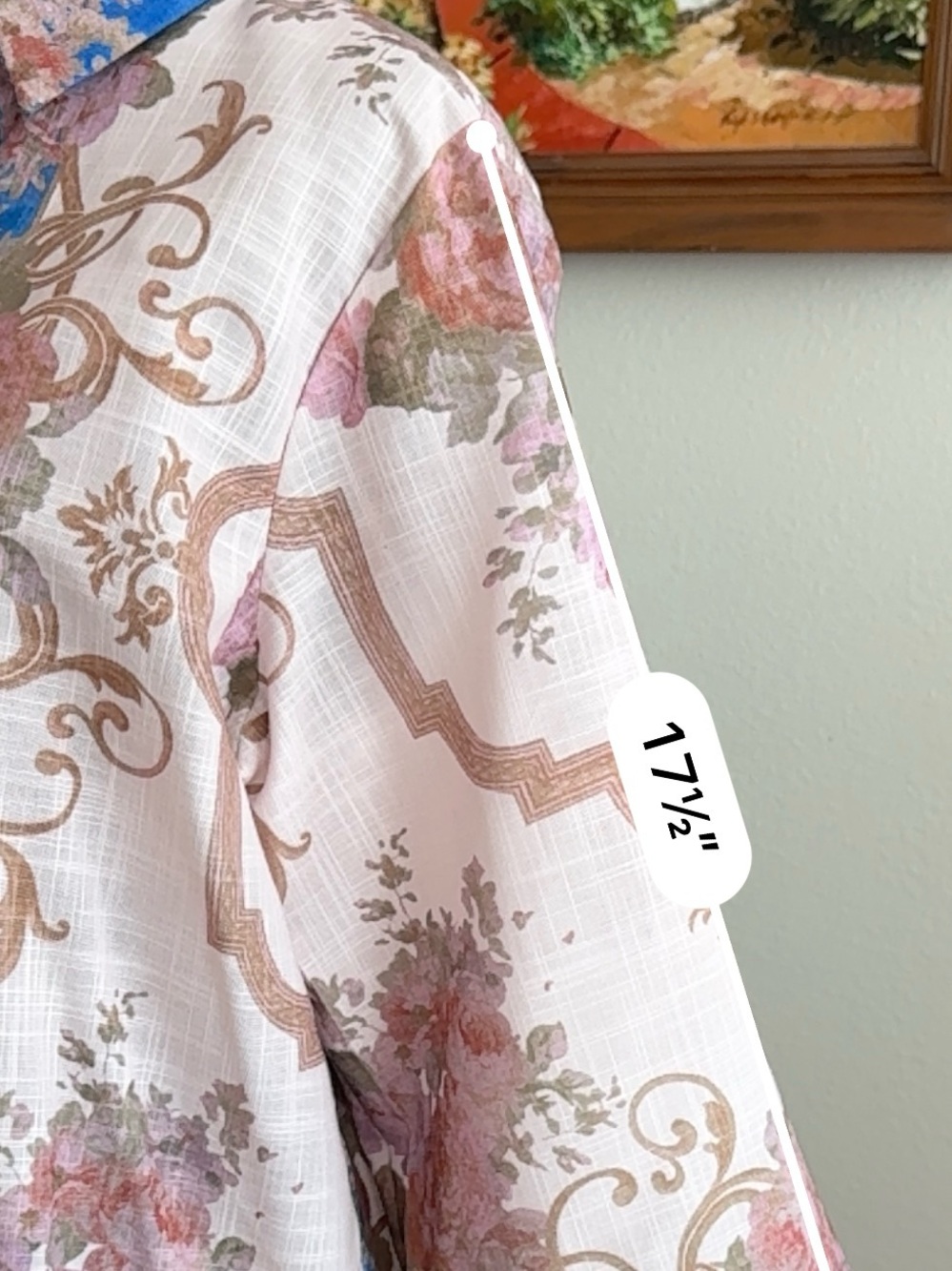 Women's Pink & Blue Printed Linen Jumpsuit - Picture 12 of 16
